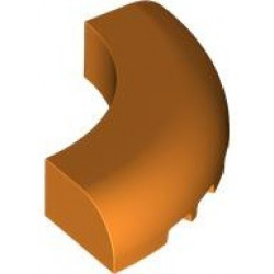 Brick, Round Corner 5 x 5 without Studs: {ярко оранжев}
