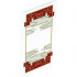 Glass for Window 1 x 4 x 6 with Gold Outlines, White and Light Aqua Clouds and Red Lattice on Dark Red Background Pattern: {прозрачен опал}