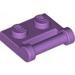 Plate, Modified 1 x 2 with Bar Handle on Side - Closed Ends: {умерено лавандулов}