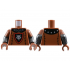 Torso Black Collar, Shield with Red Border, and Stitching, Silver Chain and Wolf Head Pattern / Pearl Dark Gray Arms with Molded Reddish Brown Short Sleeves and Printed Black and Silver Chain Mail Pattern / Reddish Brown Hands: {червеникаво-кафяв}