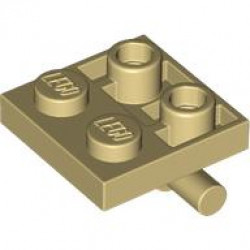 PLATE 2X2 W/ HOR. 3.2 SHAFT: {тухлено жълт}