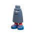 Mini Doll Hips and Skirt Long with Molded Coral Legs and Printed Dark Azure Shoes with Laces Pattern - Thick Hinge: {пясъчно син}