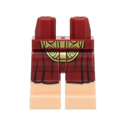 Hips and Legs with Molded Light Nougat Lower Legs / Boots and Printed Dark Red and Gold Loincloth Pattern: {нов тъмно червен}
