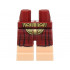 Hips and Legs with Molded Light Nougat Lower Legs / Boots and Printed Dark Red and Gold Loincloth Pattern: {нов тъмно червен}