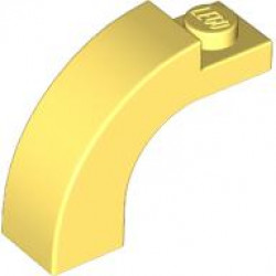 Arch 1 x 3 x 2 Curved Top: {студено жълт}