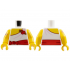 Torso Toga with Yellow Chest, Red Sash and Heart with Gold Arrow, Dark Red Outline and Bright Pink Folds Pattern / Yellow Arm Left / Yellow Arm Right with Gold and Reddish Brown Twisted Upper Arm Bracelet Pattern / Yellow Hands: {бял}