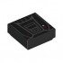 Tile 1 x 1 with SW Moff Gideon Jet Pack with Dark Bluish Gray Lines and Trapezoids and Red and White Rectangles Pattern: {черен}