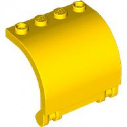Panel 3 x 4 x 3 Curved with Double Clip Hinge: {ярко жълт}