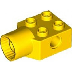 Technic, Brick Modified 2 x 2 with Pin Hole and Rotation Joint Socket: {ярко жълт}