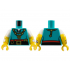 Torso Shirt with Black Laces and Belt, Red Skirt and Gold Necklaces, Buckle and Compass Pattern / Yellow Arms with Molded White Short Sleeves and Printed Yellow Dots and Bracelets Pattern / Yellow Hands: {ярко синьо-зелен}