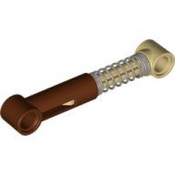 Technic, Shock Absorber 6.5L with Tan Piston Rod - Hard Spring, Tight Coils at Ends: {червеникаво-кафяв}