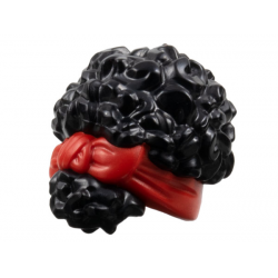 Mini Doll, Hair Coiled, Pulled Up with Molded Red Head Wrap Pattern: {черен}