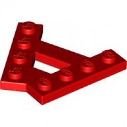 Wedge, Plate A-Shape with 2 Rows of 4 Studs: {ярко червен}