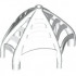 Spider Web Conical with Bar Ends and Bar Holders - Flexible Rubber: {бял}