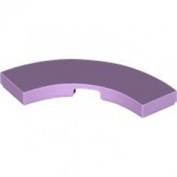 Tile, Round Corner 3 x 3 Macaroni: {лавандулов}