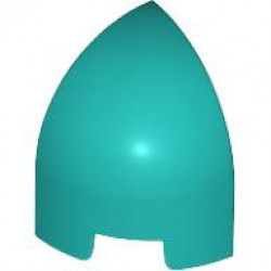 Slope, Curved 1 x 1 x 1 1/3 Corner Round: {ярко синьо-зелен}