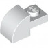 BRICK, 1X2X1, BOW, W/ CUTOUT: {бял}