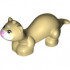Ferret, Friends with White Face, Bright Pink Nose and Mouth and Black Eyes Pattern: {тухлено жълт}