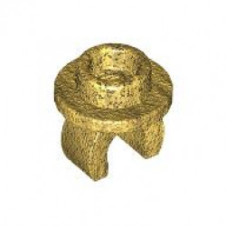 Plate, Round 1 x 1 with Clip on Bottom: {топло златист}