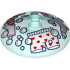 Dish 3 x 3 Inverted (Radar) with Laundry and Bubbles in Washing Machine, Bright Pink, Red and White Socks and Boxer Shorts with Hearts Pattern: {прозрачно светло син}