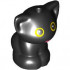 Cat, Friends, Baby Kitten, Sitting with Yellow Eyes and Coral Tongue Pattern (Pluto): {черен}