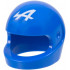 Minifigure, Headgear Helmet Motorcycle (Standard) with Alpine Formula 1 Logo Stylized White Capital Letter A Pattern: {ярко син}