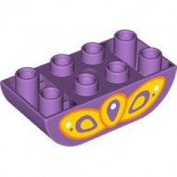 BRICK 2X4, W/ INV. BOWS, NO. 15: {умерено лавандулов}