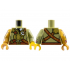 Torso Suit with Reddish Brown Belt and Crossbelt, Gold Steam Tank, Gauge and Buckles over White Shirt with Black Tie Pattern / Olive Green Arm Left with Black Seams and Stitches and Copper Button Pattern / Pearl Gold Arm Right with Copper and Silver Mecha: {маслинено зелен}