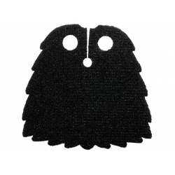 Minifigure Cape Cloth, Notched Edges - Spongy Stretchable Fabric: {черен}