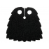Minifigure Cape Cloth, Notched Edges - Spongy Stretchable Fabric: {черен}