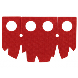 Minifigure Skirt Cloth, Tattered Uneven Ends: {ярко червен}