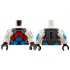 Torso Armor with Black Neck, Dark Azure and Red Chevrons, Light Bluish Gray Straps and Dark Bluish Gray Jetpack on Back Pattern / White Arms with Black Octagons, Dark Azure Elbows and Red Sport Mountain Logos Pattern / Black Hands: {бял}