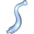Elephant Tail / Trunk with Bar End - Long Straight Tip: {светло кралско син}