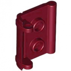 Minifigure, Utensil Book Binding with 2 Studs: {нов тъмно червен}