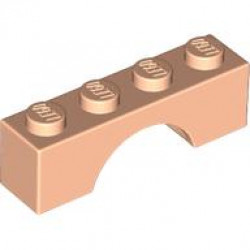 BRICK W. BOW 1X4: {светло нуга}