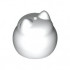 Brick, Round with Indented Top and Cat Ears: {бял}
