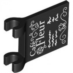 FLAG, W/ 2 HOLDERS, NO. 23: {черен}