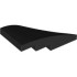 BRICK 2X4X1, HALF BOW W/ CUT, LEFT: {черен}