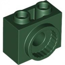 Technic, Brick Modified 1 x 2 x 1 1/3 with Rotation Joint Socket: {земно зелен}