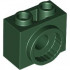 Technic, Brick Modified 1 x 2 x 1 1/3 with Rotation Joint Socket: {земно зелен}