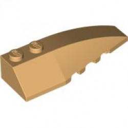 RIGHT SHELL 2X6 W/ BOW W/ ANGLE: {умерен тан}