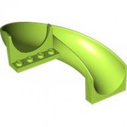 Slide Playground 7 x 12 x 8 1/3 Curved 180 degrees: {ярко жълто-зелен}
