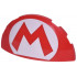 Brick, Round 3 x 6 x 1 Dome Half with Super Mario Logo Capital Letter M on White Oval Pattern: {ярко червен}