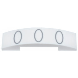 Slope, Curved 4 x 1 x 2/3 Double with 3 Light Bluish Gray Ovals Pattern (Super Mario Glove): {бял}