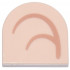 Tile, Round 2 x 2 Half Circle Extended with Medium Nougat Curved Lines Pattern Model Right Side (Super Mario Inner Ear): {светло нуга}