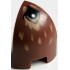 Slope, Curved 1 x 1 x 1 1/3 Corner Round with Black and Dark Tan Wolf Eye and Medium Nougat Fur Pattern: {червеникаво-кафяв}