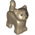 Cat, Baby Kitten, Standing with Black Mouth, Nose, and Eyes with White Pupils Pattern: {пясъчно жълт}