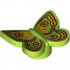 Butterfly with Stud Holder with Yellow, Orange, and Black Wings Pattern: {ярко жълто-зелен}