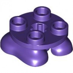 Legs with Plate Round 2 x 2 and Axle Hole - 2 Feet: {светло виолетов}