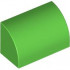 Slope, Curved 1 x 2 with Bottom Stud Holder: {ярко зелен}